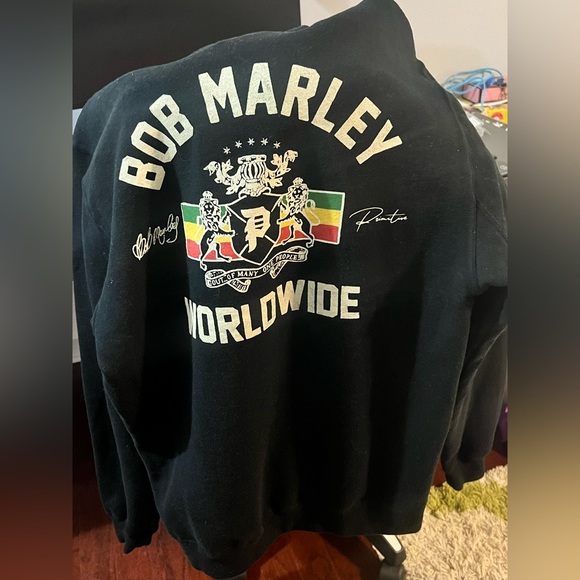 Primitive Bob Marley Rasta Hoodie Collab Streetwear Black Top Medium Mens Gifts - Picture 6 of 6